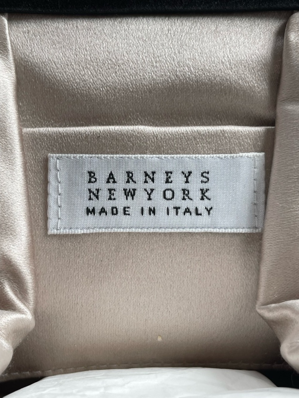 Barney’s New York Black Satin Fold Over Clutch With Marquisette Clasp NWOT - Picture 9 of 14